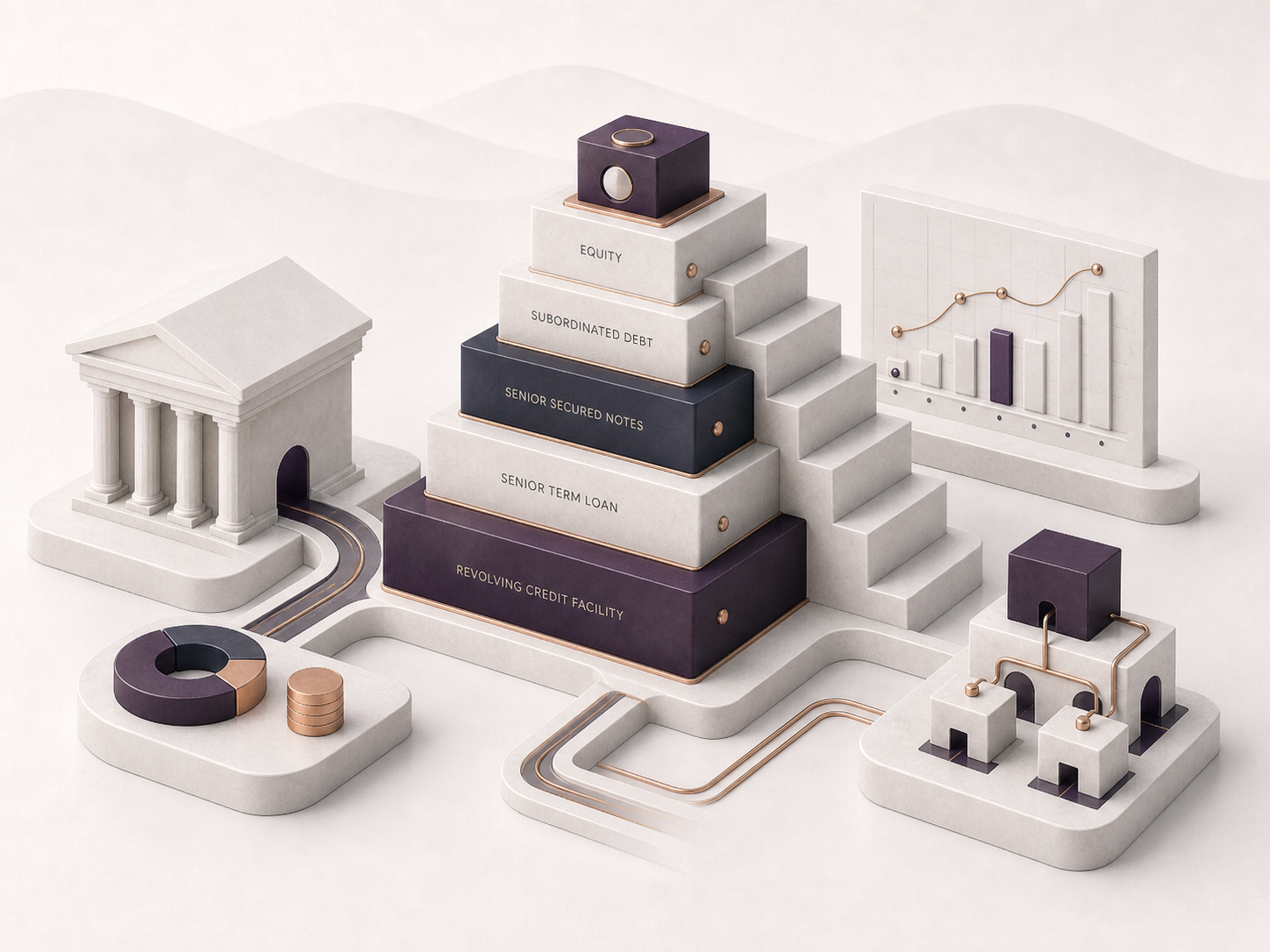 Debt and Funding Management — capital stack illustration